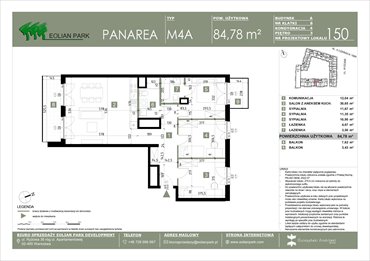 rzut mieszkanie na sprzedaż 85m2 mieszkanie Warszawa, Ursus, Ryżowa