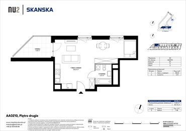 rzut mieszkanie na sprzedaż 40m2 mieszkanie Warszawa, Wola, Kolejowa