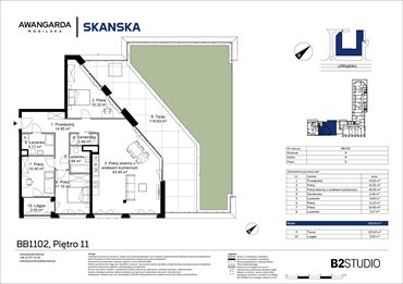 rzut mieszkanie na sprzedaż 106m2 mieszkanie Kraków, Prądnik Czerwony, Mogilska 126