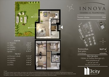 rzut mieszkanie na sprzedaż 91m2 mieszkanie Gdańsk, Matarnia, Telewizyjna 32