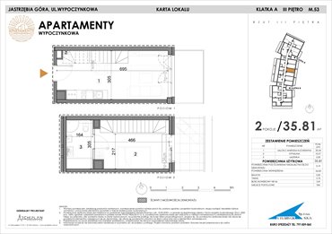 rzut mieszkanie na sprzedaż 36m2 mieszkanie Jastrzębia Góra, Wypoczynkowa