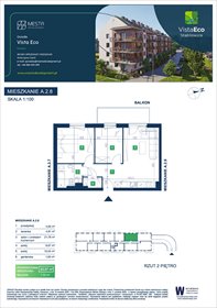 rzut mieszkanie na sprzedaż 53m2 mieszkanie Wrocław, Fabryczna, Stabłowice, Łomnicka