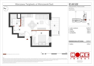 rzut mieszkanie na sprzedaż 34m2 mieszkanie Warszawa, Targówek, ul. Warszawski Świt