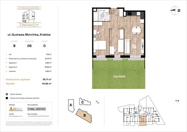 rzut mieszkanie na sprzedaż 56m2 mieszkanie Kraków, Wzgórza Krzesławickie, Gustawa Morcinka