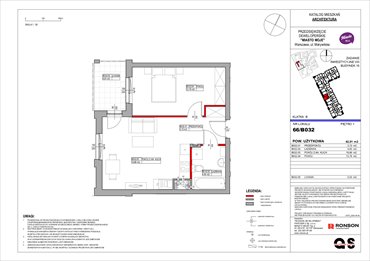 rzut mieszkanie na sprzedaż 42m2 mieszkanie Warszawa, Białołęka, Marywilska 68