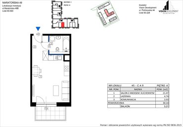 rzut mieszkanie na sprzedaż 30m2 mieszkanie Łódź, Retkinia, Maratońska 49C