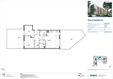 rzut mieszkanie na sprzedaż 71m2 mieszkanie Warszawa, Wilanów, Sarmacka