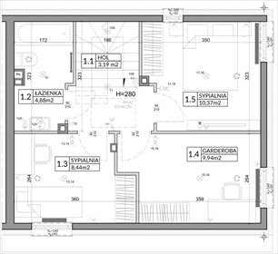 rzut dom na sprzedaż 80m2 dom Warszawa, Wilanów, ul. Gratyny 13