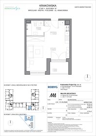 rzut mieszkanie na sprzedaż 32m2 mieszkanie Wrocław, Krzyki, Krakowska 112