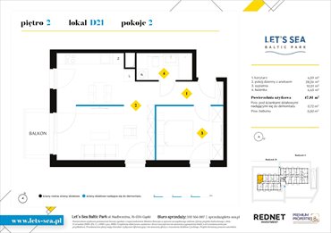 rzut mieszkanie na sprzedaż 48m2 mieszkanie Gąski, Nadbrzeżna 52