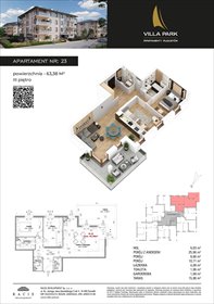 rzut mieszkanie na sprzedaż 63m2 mieszkanie Augustów, Wypoczynkowa