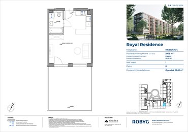 rzut mieszkanie na sprzedaż 29m2 mieszkanie Warszawa, Wilanów, Sarmacka