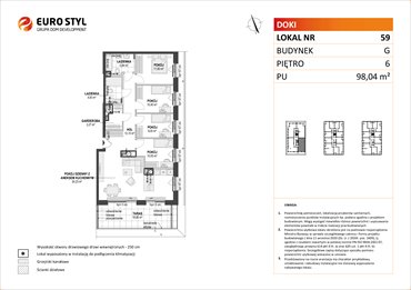 rzut mieszkanie na sprzedaż 98m2 mieszkanie Gdańsk, Śródmieście, ks. Jerzego Popiełuszki/Rybaki Górne