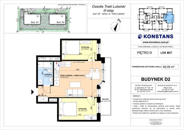 rzut mieszkanie na sprzedaż 48m2 mieszkanie Warszawa, Wawer, Trakt Lubelski 181 C i 181 D
