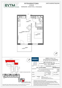 rzut mieszkanie na sprzedaż 38m2 mieszkanie Warszawa, Mokotów, Antoniewska 3B