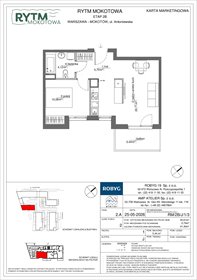 rzut mieszkanie na sprzedaż 41m2 mieszkanie Warszawa, Mokotów, Antoniewska 3B