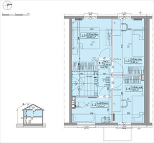 rzut dom na sprzedaż 78m2 dom Sulejówek, Szklarniowa