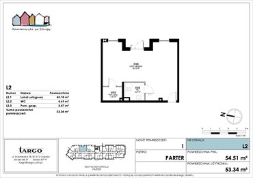 rzut mieszkanie na sprzedaż 53m2 mieszkanie Rumia, Kosynierów 9