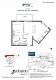 rzut mieszkanie na sprzedaż 48m2 mieszkanie Warszawa, Mokotów, Antoniewska 3B