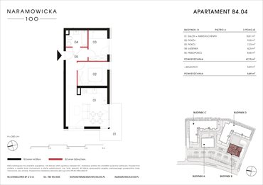 rzut mieszkanie na sprzedaż 48m2 mieszkanie Poznań, Winogrady, Naramowicka 100