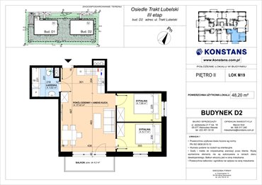 rzut mieszkanie na sprzedaż 48m2 mieszkanie Warszawa, Wawer, Trakt Lubelski 181 C i 181 D