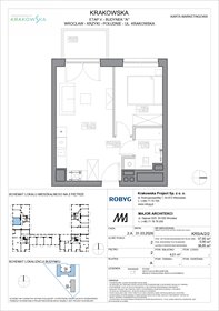 rzut mieszkanie na sprzedaż 38m2 mieszkanie Wrocław, Krzyki, Krakowska 112