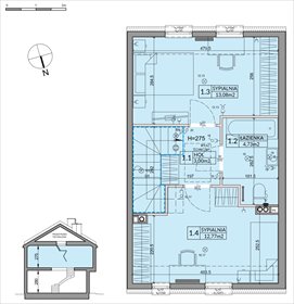 rzut dom na sprzedaż 73m2 dom Słomin, Piaseczyńska