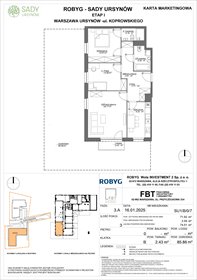 rzut mieszkanie na sprzedaż 72m2 mieszkanie Warszawa, Koprowskiego