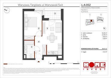 rzut mieszkanie na sprzedaż 38m2 mieszkanie Warszawa, Targówek, ul. Warszawski Świt
