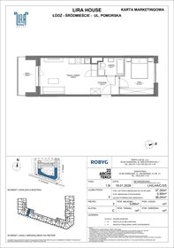 rzut mieszkanie na sprzedaż 37m2 mieszkanie Łódź, Pomorska 108