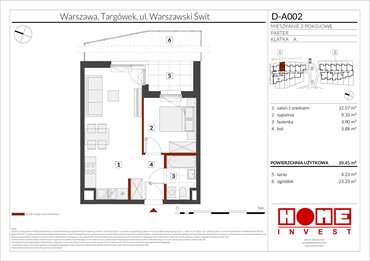 rzut mieszkanie na sprzedaż 39m2 mieszkanie Warszawa, Targówek, ul. Warszawski Świt 12