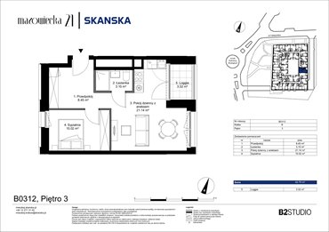 rzut mieszkanie na sprzedaż 43m2 mieszkanie Kraków, Krowodrza, ul. Mazowiecka 21