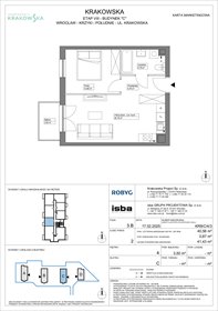 rzut mieszkanie na sprzedaż 41m2 mieszkanie Wrocław, Krzyki, Krakowska 112