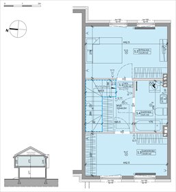 rzut dom na sprzedaż 64m2 dom Warszawa, Białołęka, Inna 4