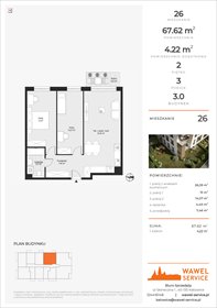 rzut mieszkanie na sprzedaż 68m2 mieszkanie Katowice, Bytkowska 107