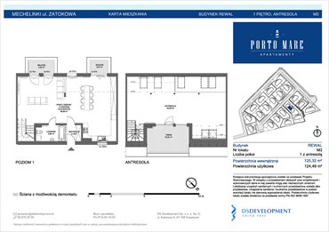 rzut mieszkanie na sprzedaż 124m2 mieszkanie Mechelinki, Zatokowa 6