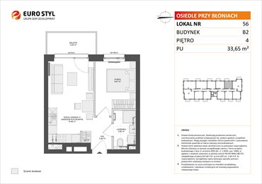 rzut mieszkanie na sprzedaż 34m2 mieszkanie Rumia, Janowo, Błoń Janowskich