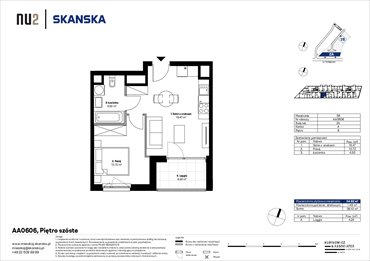 rzut mieszkanie na sprzedaż 41m2 mieszkanie Warszawa, Wola, Kolejowa