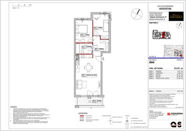 rzut mieszkanie na sprzedaż 62m2 mieszkanie Warszawa, Ursus, ul. Gierdziejewskiego 23