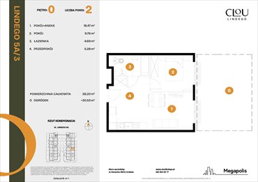 rzut mieszkanie na sprzedaż 38m2 mieszkanie Kraków, Lindego 5a