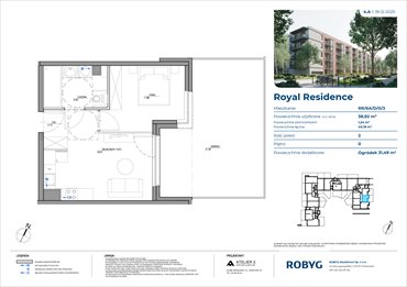 rzut mieszkanie na sprzedaż 39m2 mieszkanie Warszawa, Wilanów, Sarmacka