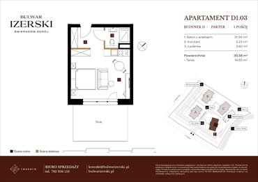 rzut mieszkanie na sprzedaż 31m2 mieszkanie Świeradów Zdrój, Senatoryjna/Szkolna