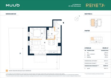 rzut mieszkanie na sprzedaż 40m2 mieszkanie Warszawa, Włochy, Nasienna 11