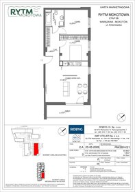rzut mieszkanie na sprzedaż 63m2 mieszkanie Warszawa, Mokotów, Antoniewska 3B