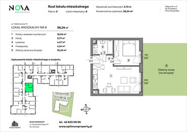 rzut mieszkanie na sprzedaż 36m2 mieszkanie Łódź, Śródmieście, ul. Telefoniczna 19