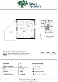rzut mieszkanie na sprzedaż 35m2 mieszkanie Teresin - Gaj, Świętokrzyska 9