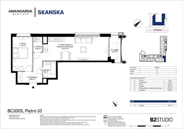 rzut mieszkanie na sprzedaż 51m2 mieszkanie Kraków, Prądnik Czerwony, Mogilska 126