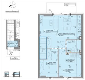 rzut mieszkanie na sprzedaż 56m2 mieszkanie Marki, Stawowa