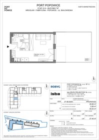 rzut mieszkanie na sprzedaż 29m2 mieszkanie Wrocław, Fabryczna, Białowieska 91a