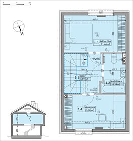 rzut dom na sprzedaż 66m2 dom Słomin, Piaseczyńska